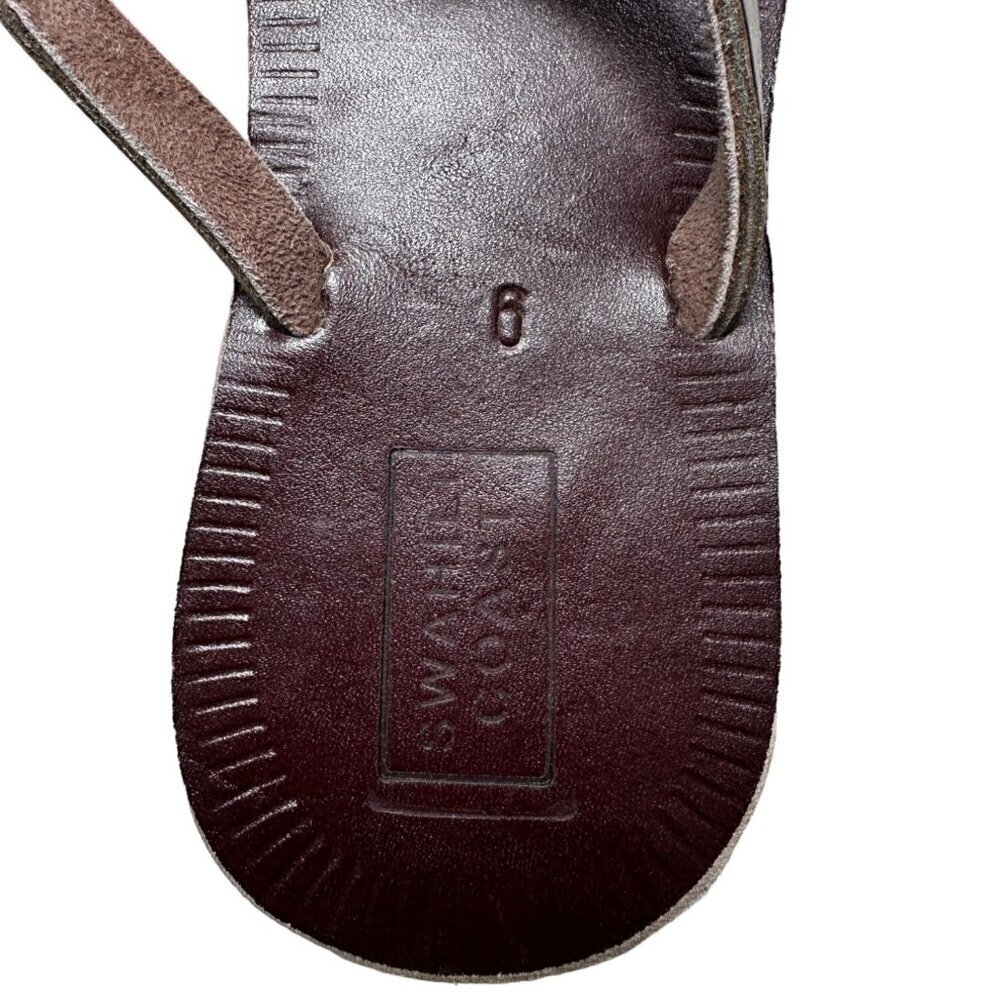 Swahili Coast Handcrafted Sandals Posie Fair Trade‎ Womens Size 6 Silver NEW - Picture 8 of 14